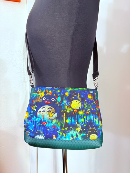 TOTORO FOREST GREEN CROSSBODY FLAP BAG