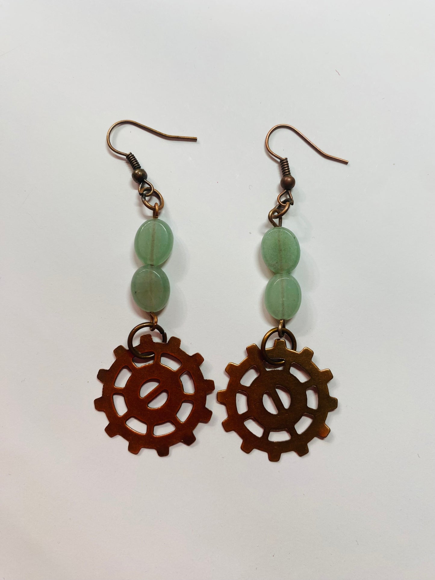 Copper JADE steampunk inspired earrings