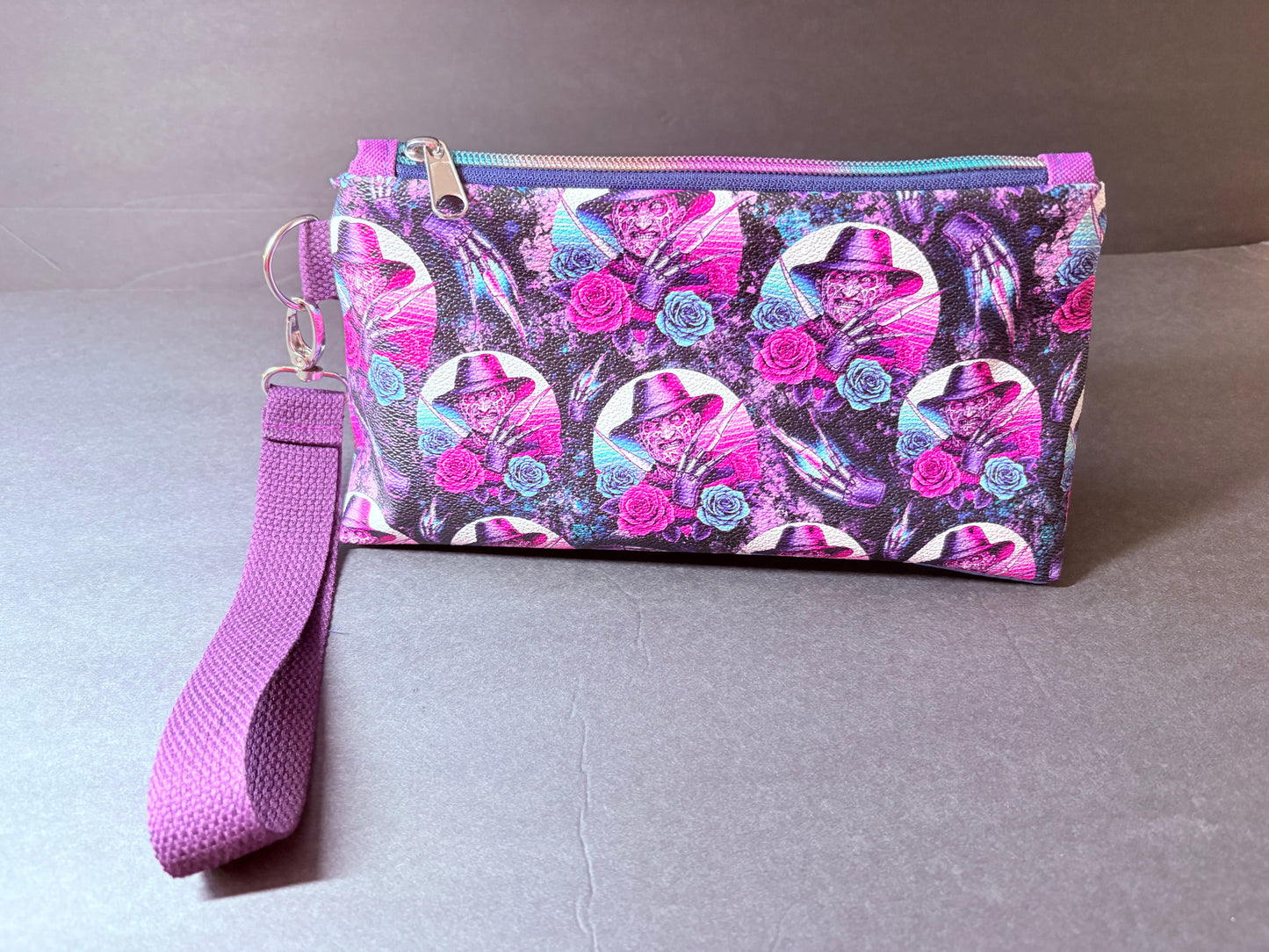 Floral Freddy wristlet pouch