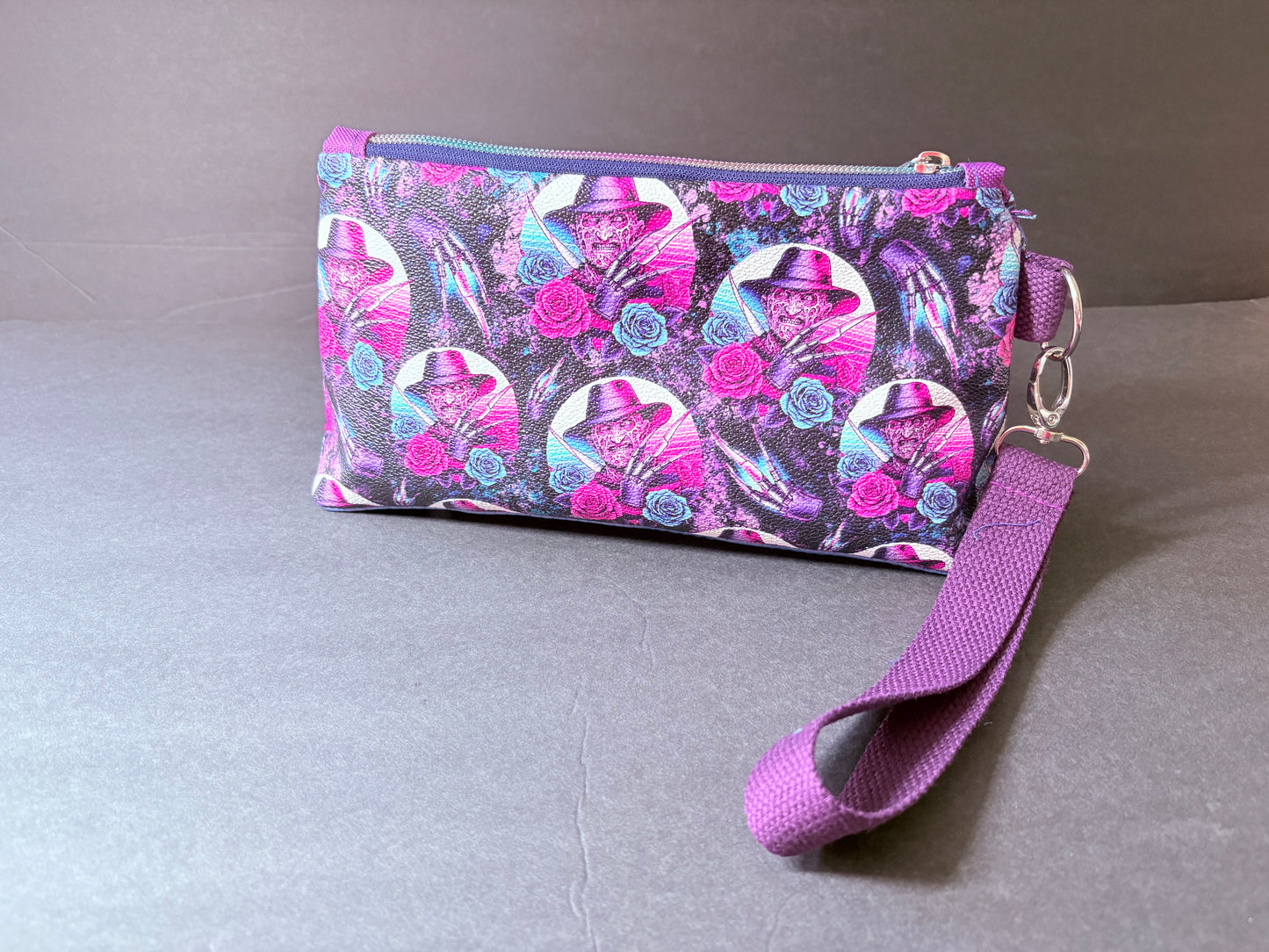 Floral Freddy wristlet pouch