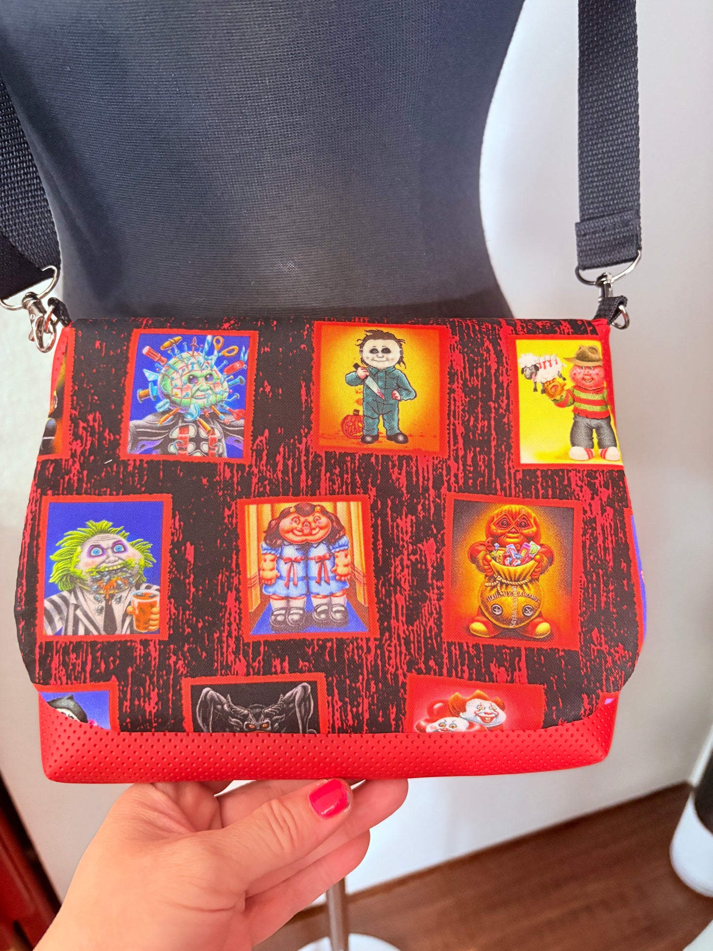 GPK horror edition blood splash flap crossbody bag