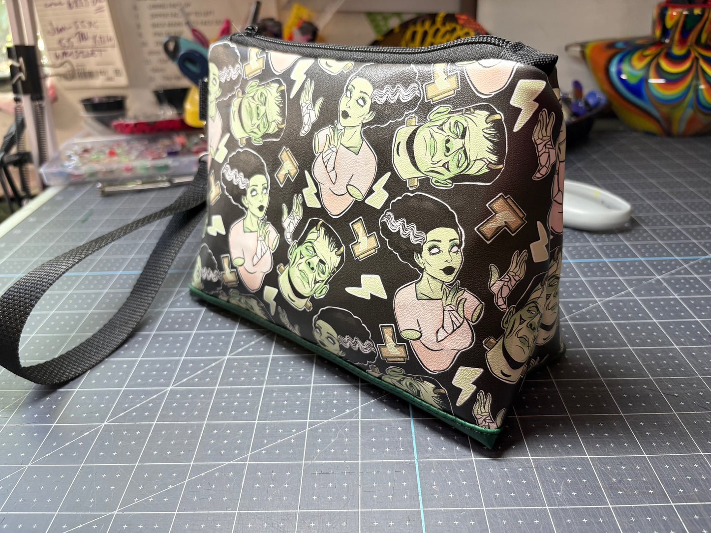 Frankenstein and BRIDE wristlet