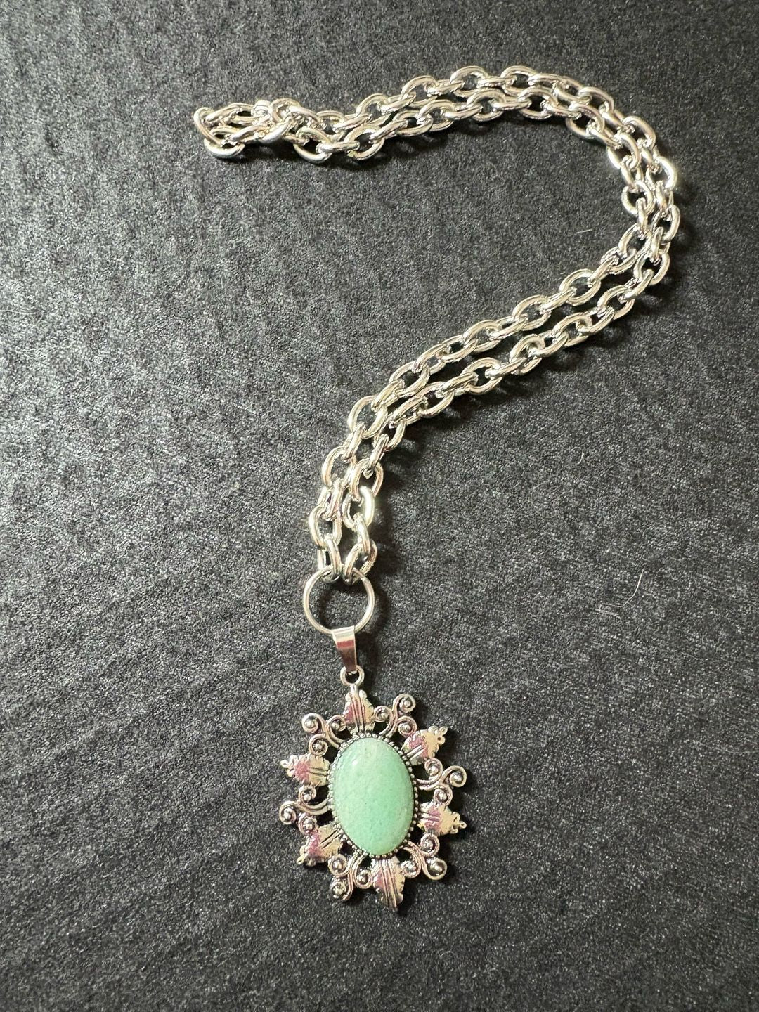 Aventurine flower necklace
