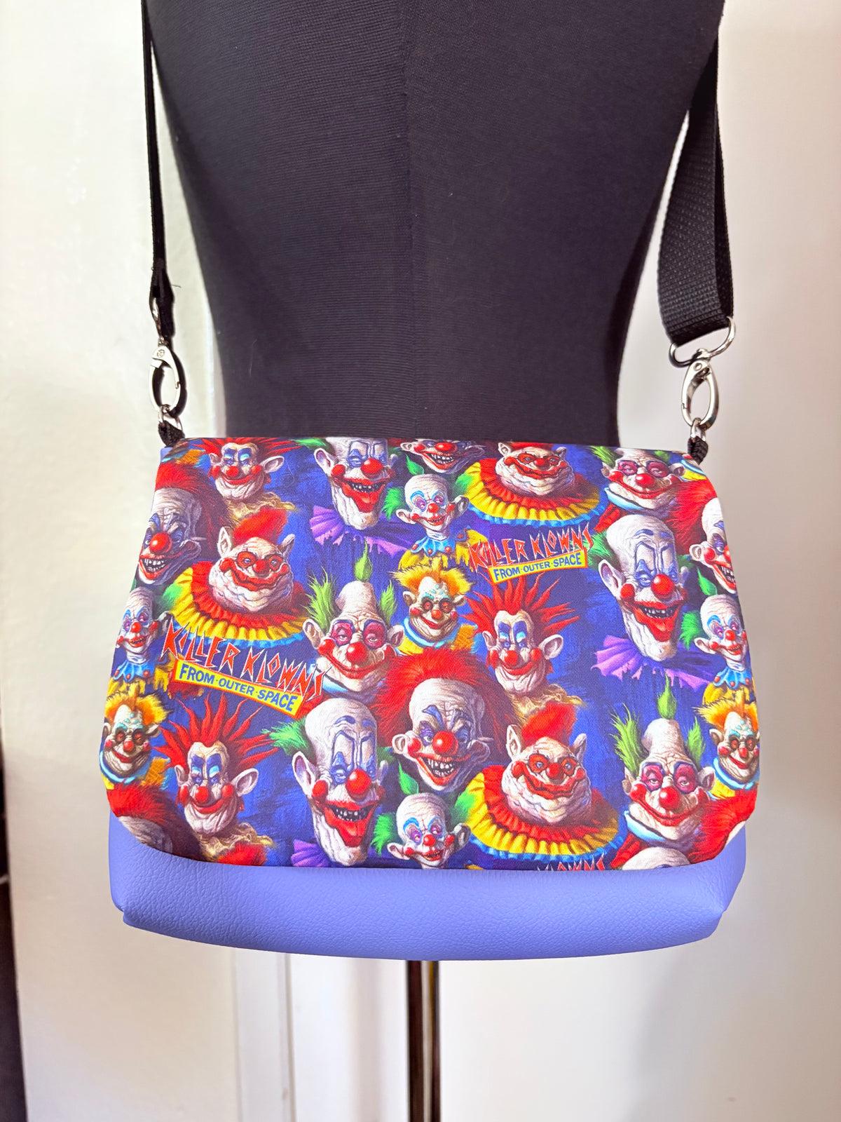 Killer Klowns from outer space crossbody flap bag