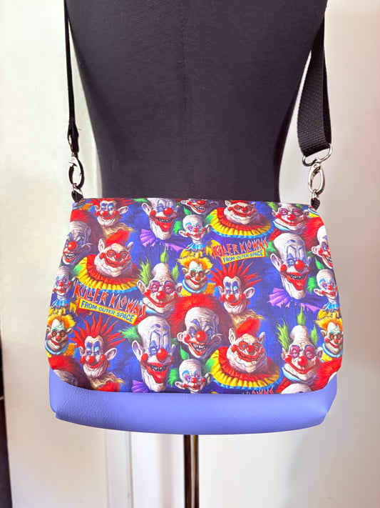 Killer Klowns from outer space crossbody flap bag