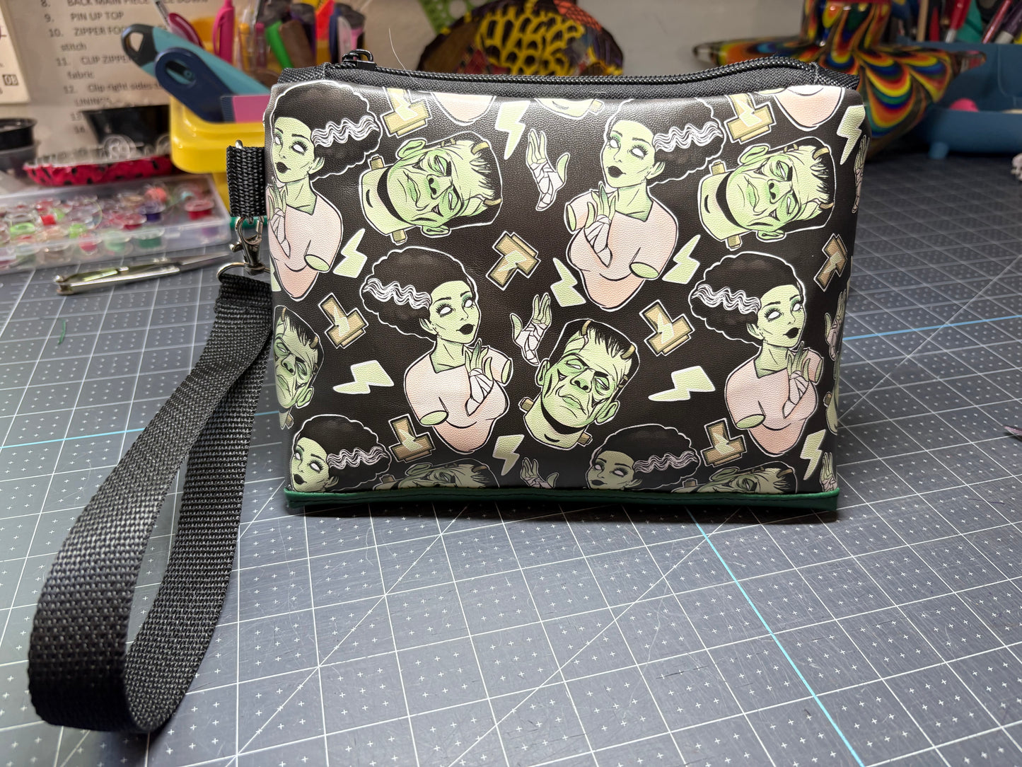 Frankenstein and BRIDE wristlet