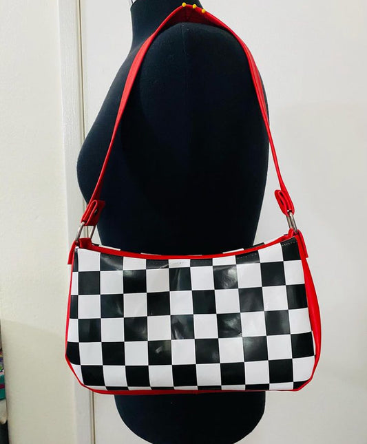 CHECKERED BAGUETTE BAG