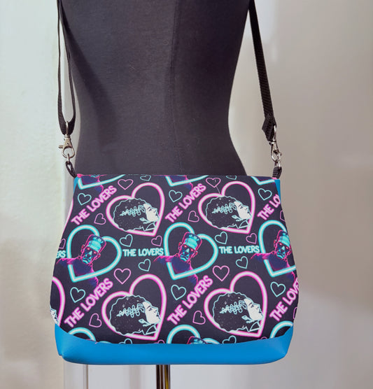 THE LOVERS FRANKENSTEIN AND BRIDE FLAP CROSSBODY BAG