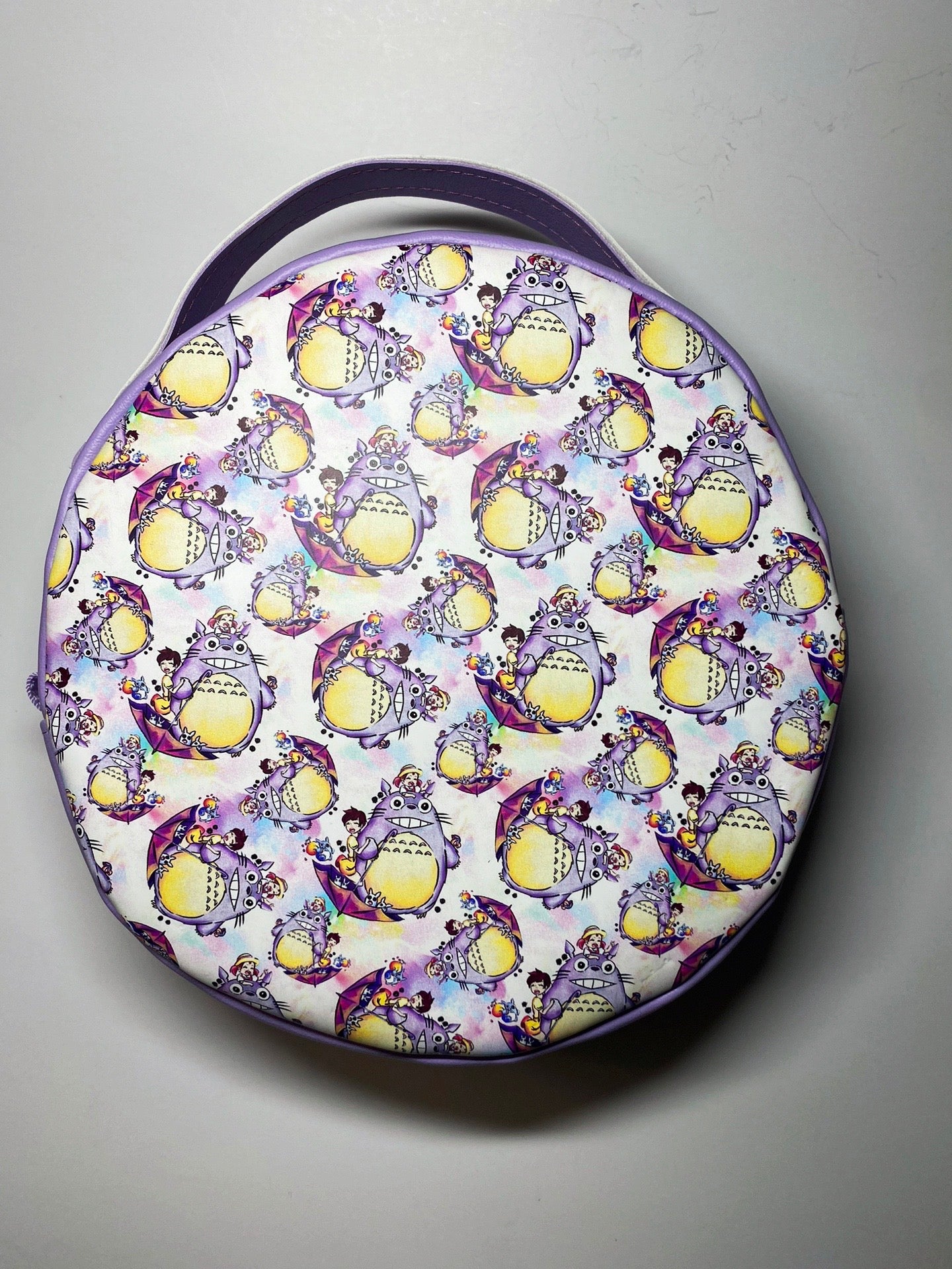 Lavender circle Totoro bag
