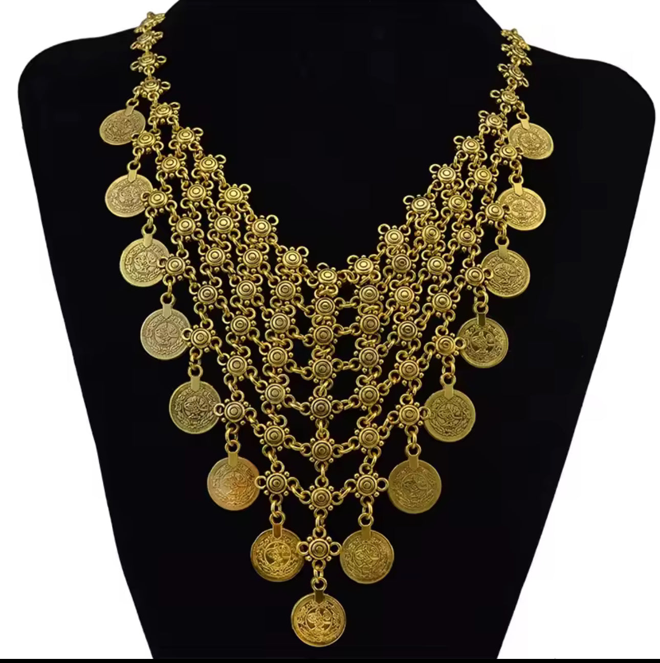 Kuchi indian chain mail NECKLACE