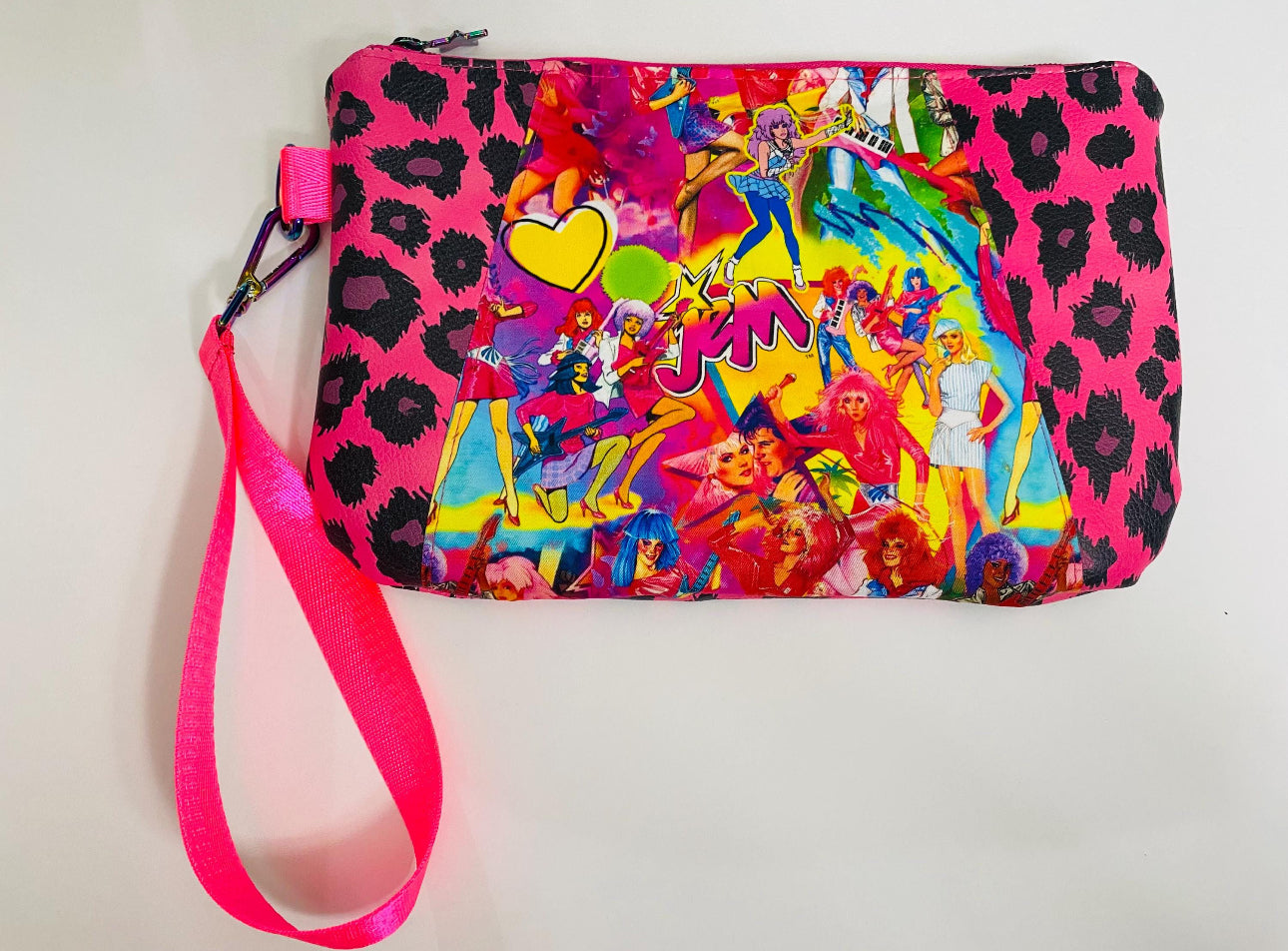 JEM and the holograms PINK LEOPARD wristlet clutch pouch
