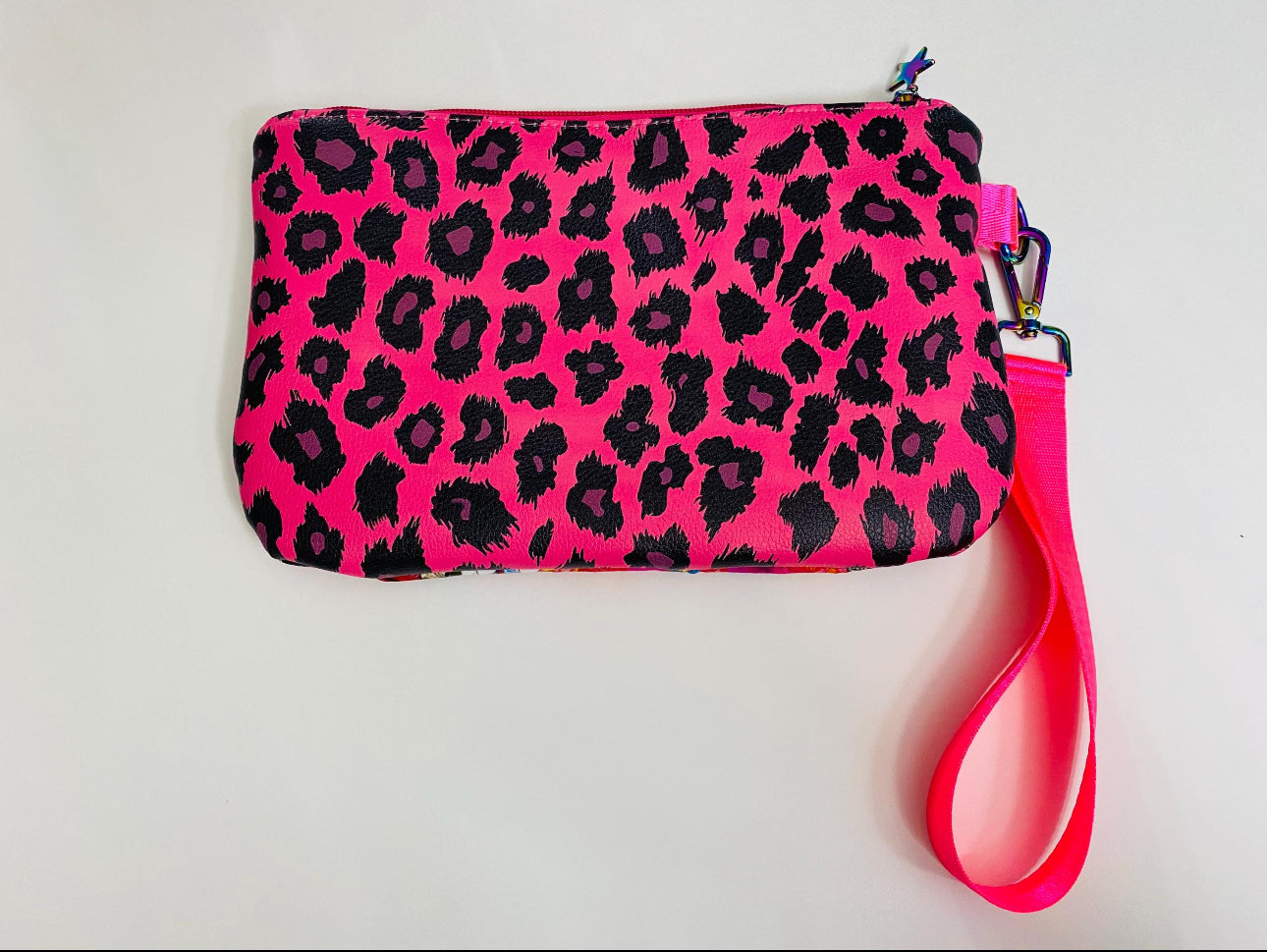 JEM and the holograms PINK LEOPARD wristlet clutch pouch