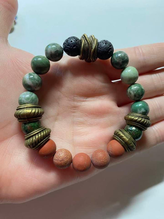 Red jasper river bracelet
