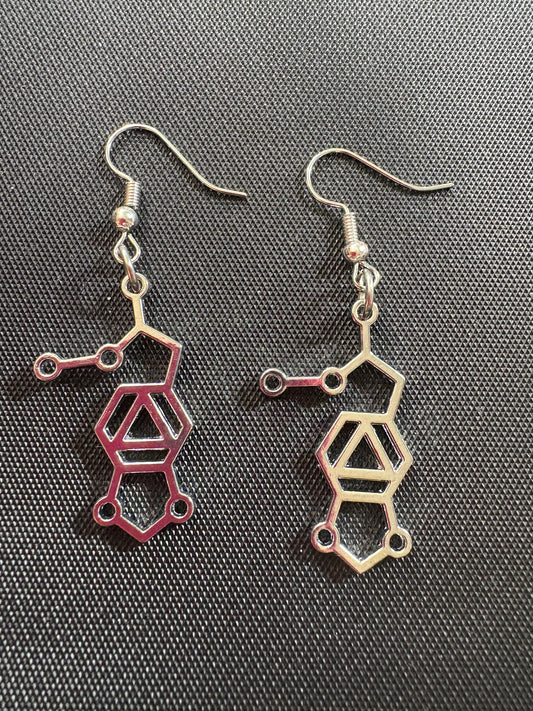 MDMA molecule earrings