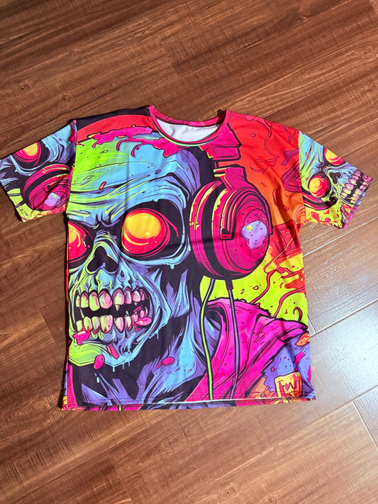 ZOMBIE DJ ALL OVER SHIRT