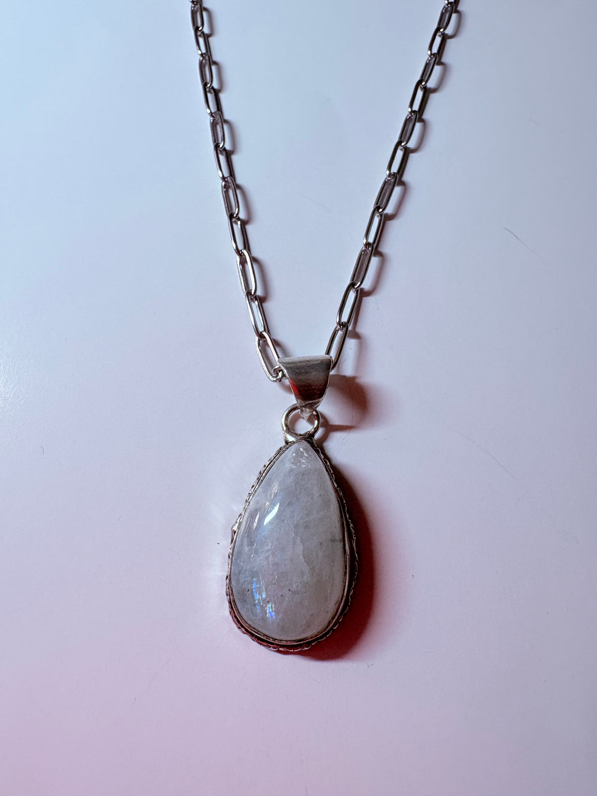 Moonstone pendant necklace