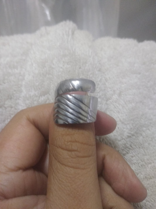Stainless Steel Spoon Ring for Men SIZE 9 – Handcrafted Vintage Worn Style 2