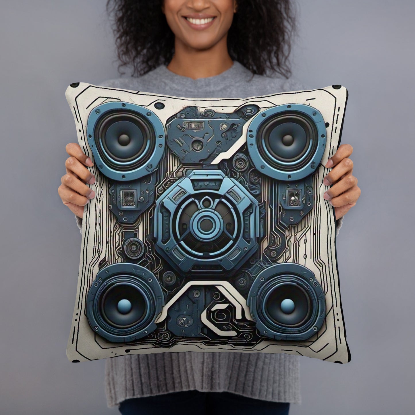 BLUE DISTRESSED Pillow