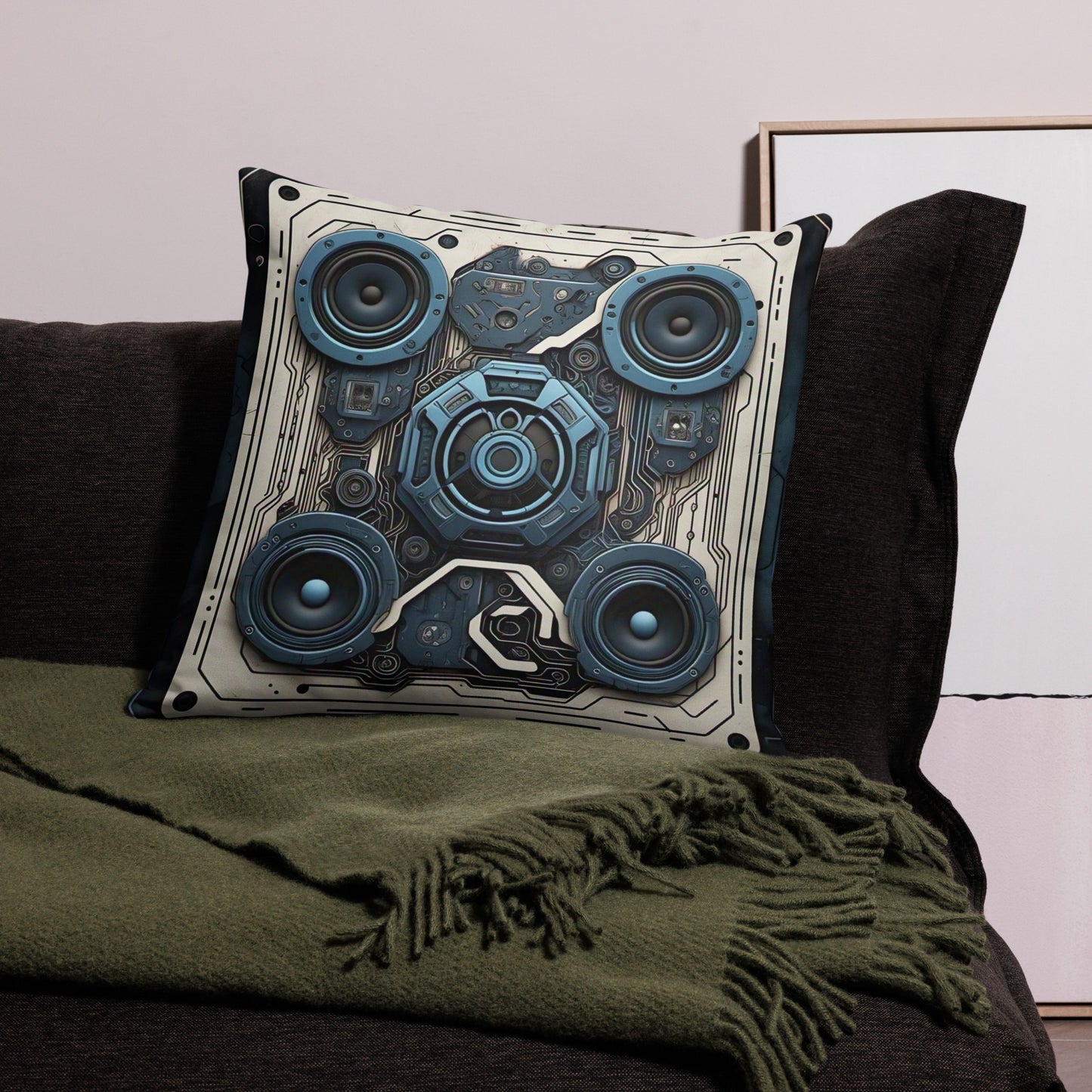 BLUE DISTRESSED Pillow