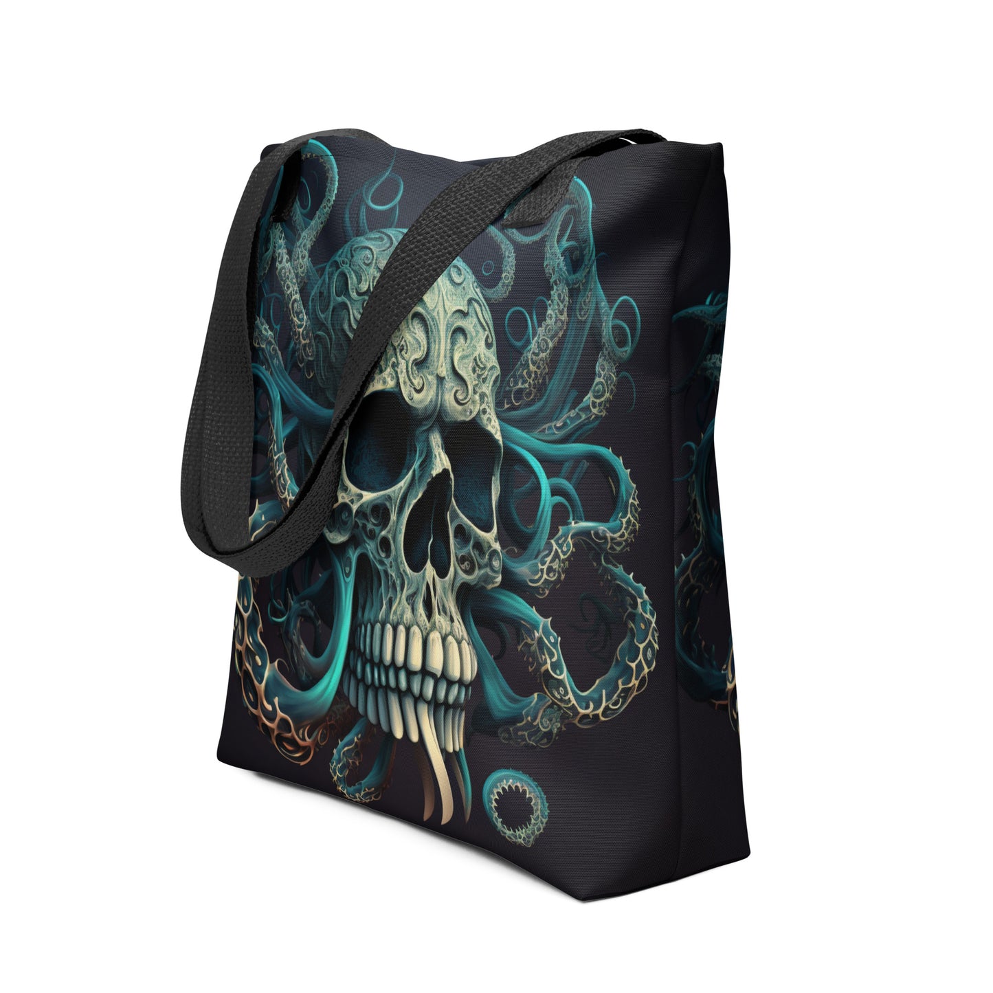 SKULL OCTOPUS TENTACLE TOTE BAG