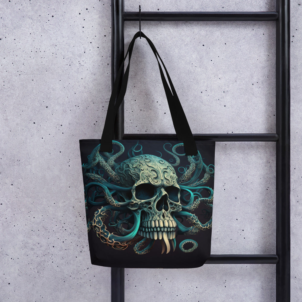 SKULL OCTOPUS TENTACLE TOTE BAG