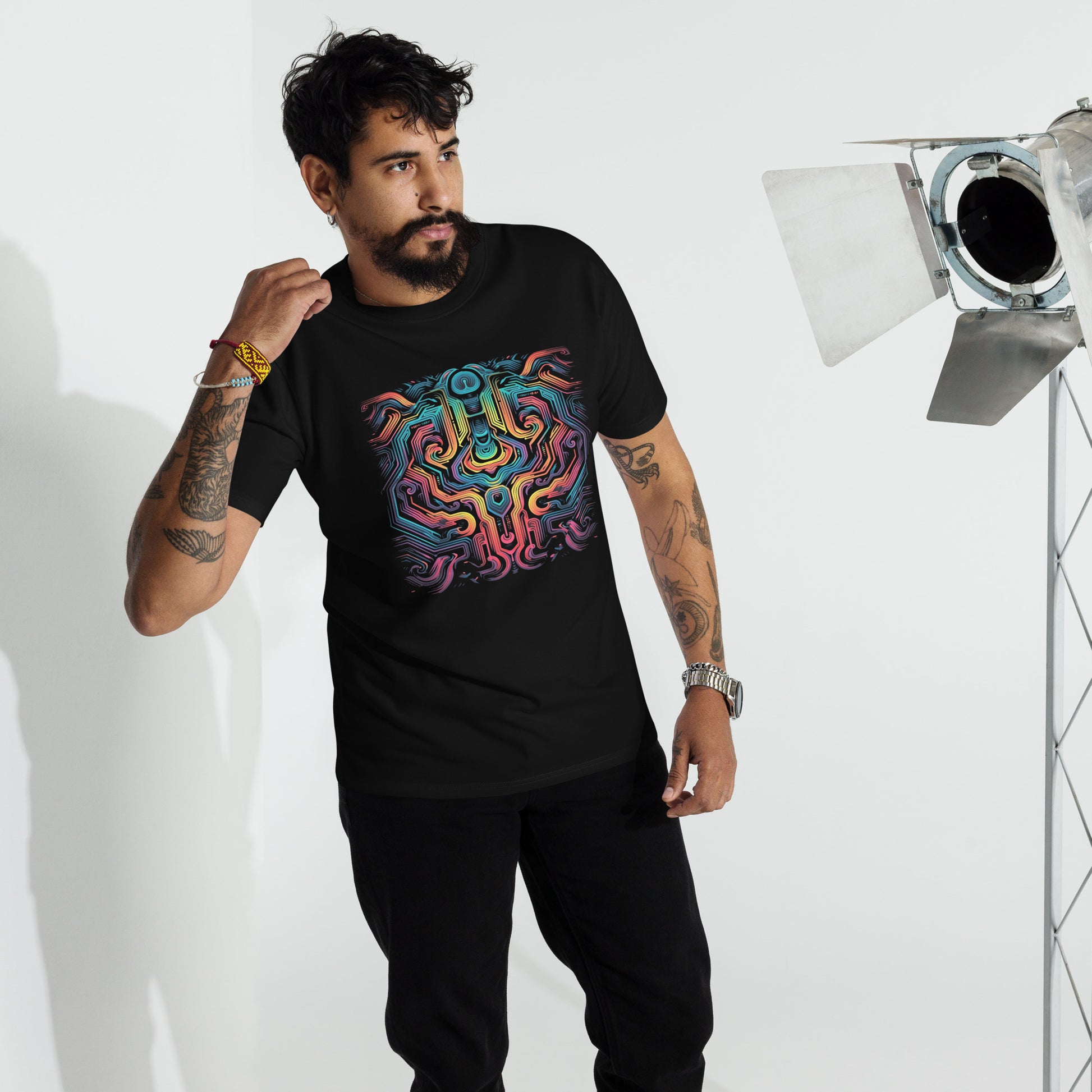 optical illusion colorful tshirt