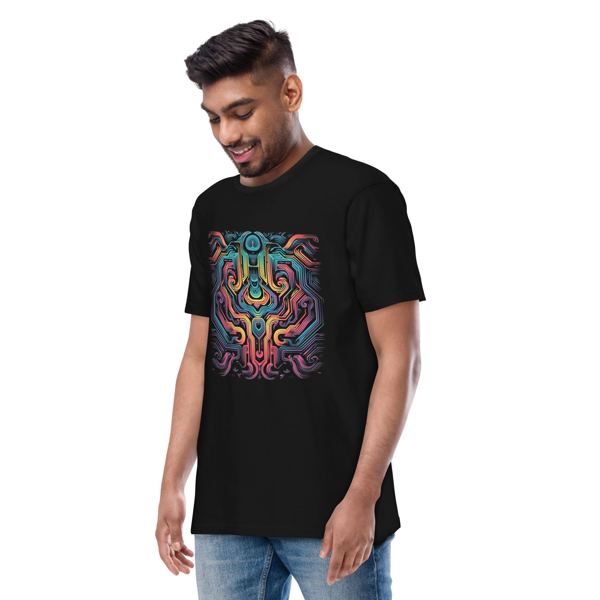 optical illusion colorful tshirt