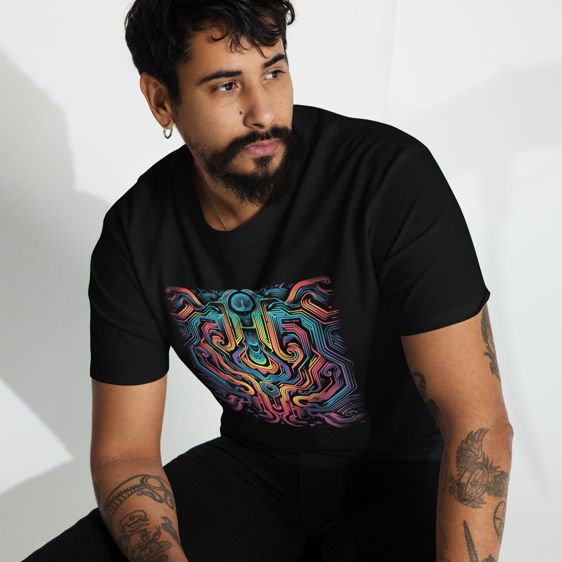 optical illusion colorful tshirt