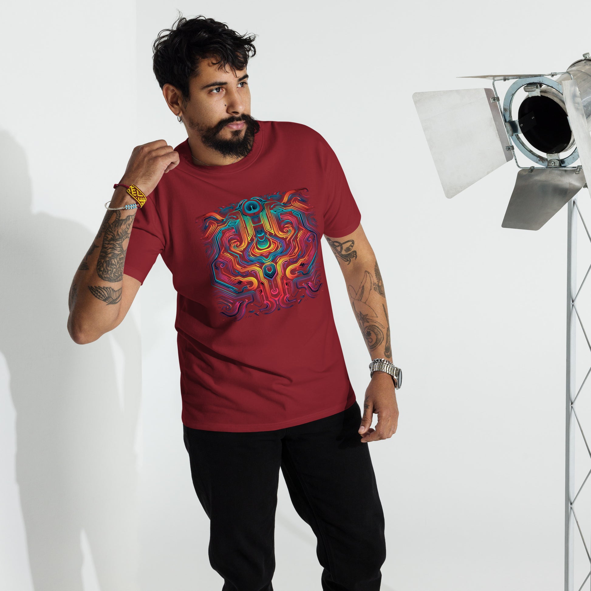 optical illusion colorful tshirt