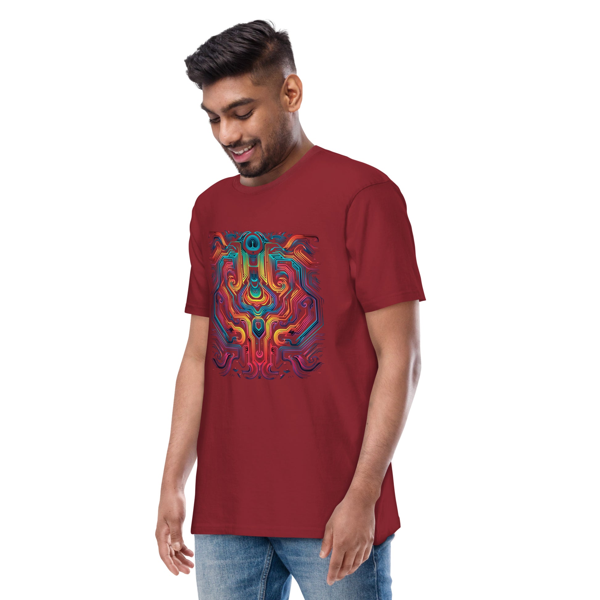 optical illusion colorful tshirt