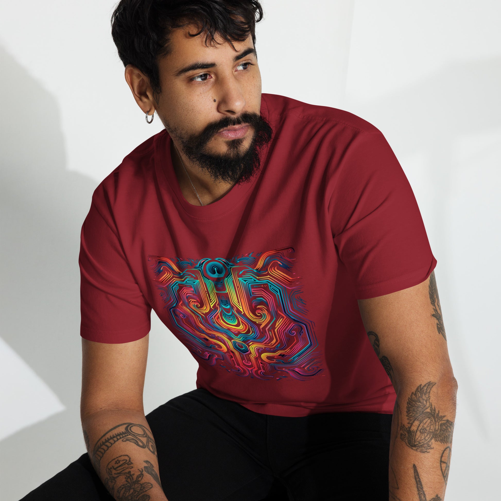optical illusion colorful tshirt