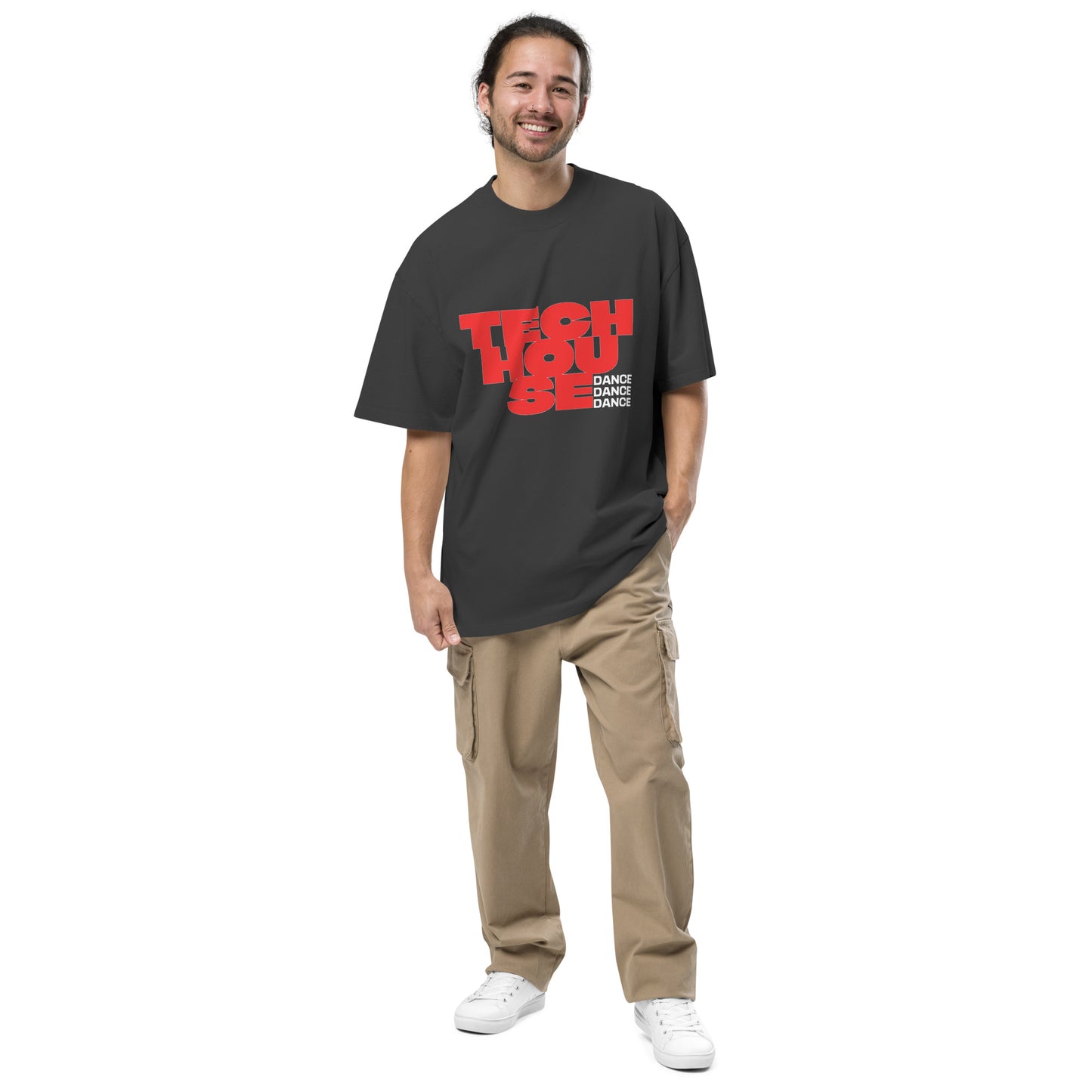 TECH HOUSE Oversized faded t-shirt