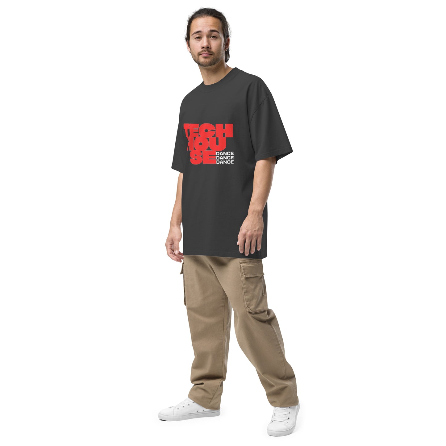 TECH HOUSE Oversized faded t-shirt