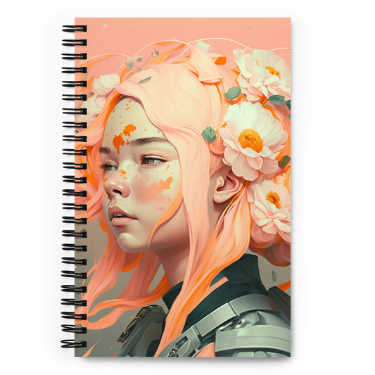 FLOWER GIRL SERIES DOTTED SPIRAL NOTEBOOK