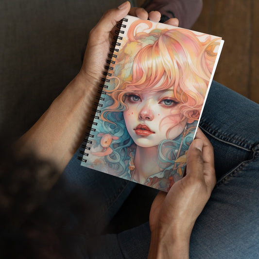 PASTEL GIRL SPIRAL DOTTED NOTEBOOK SERIES