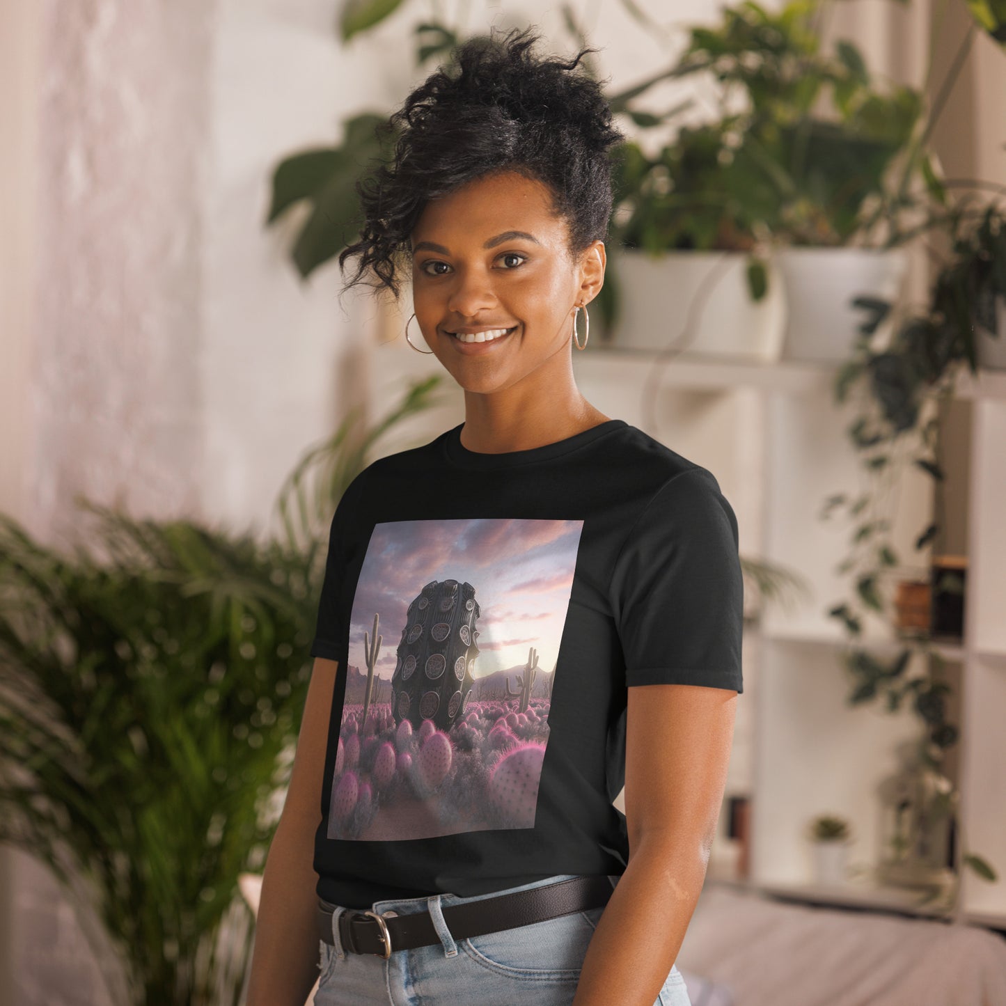 UNISEX FUTURISTIC FERROFLUID HIVE SPEAKER T-SHIRT