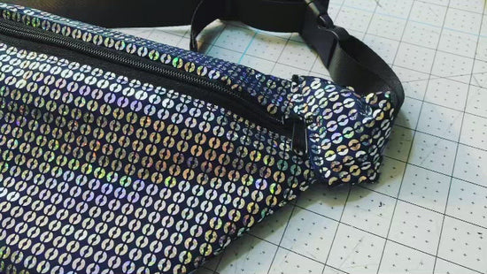 handmade sequin disco fanny pack