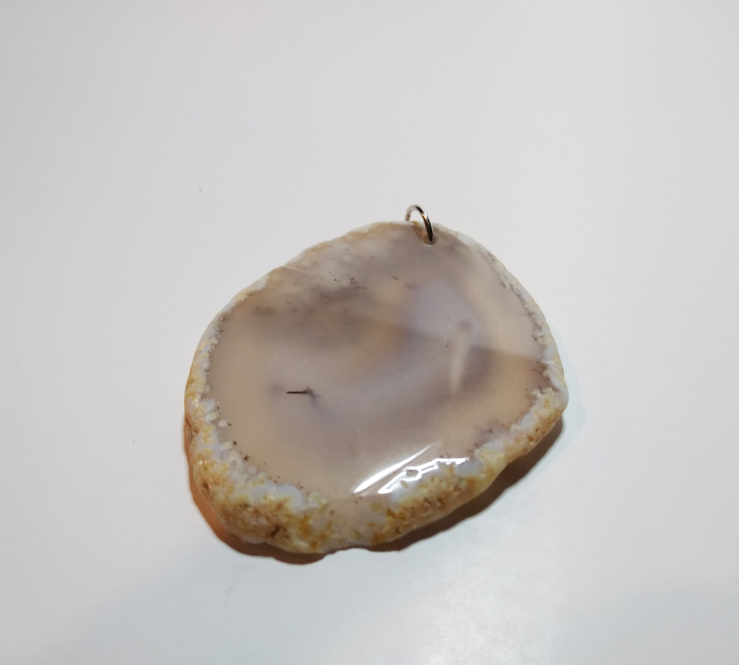 beige agate geode handmade necklace jewelry