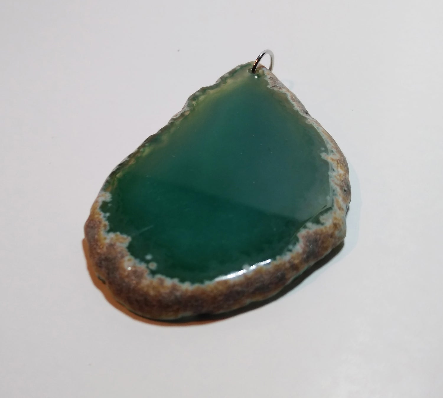 green agate geode handmade necklace jewelry