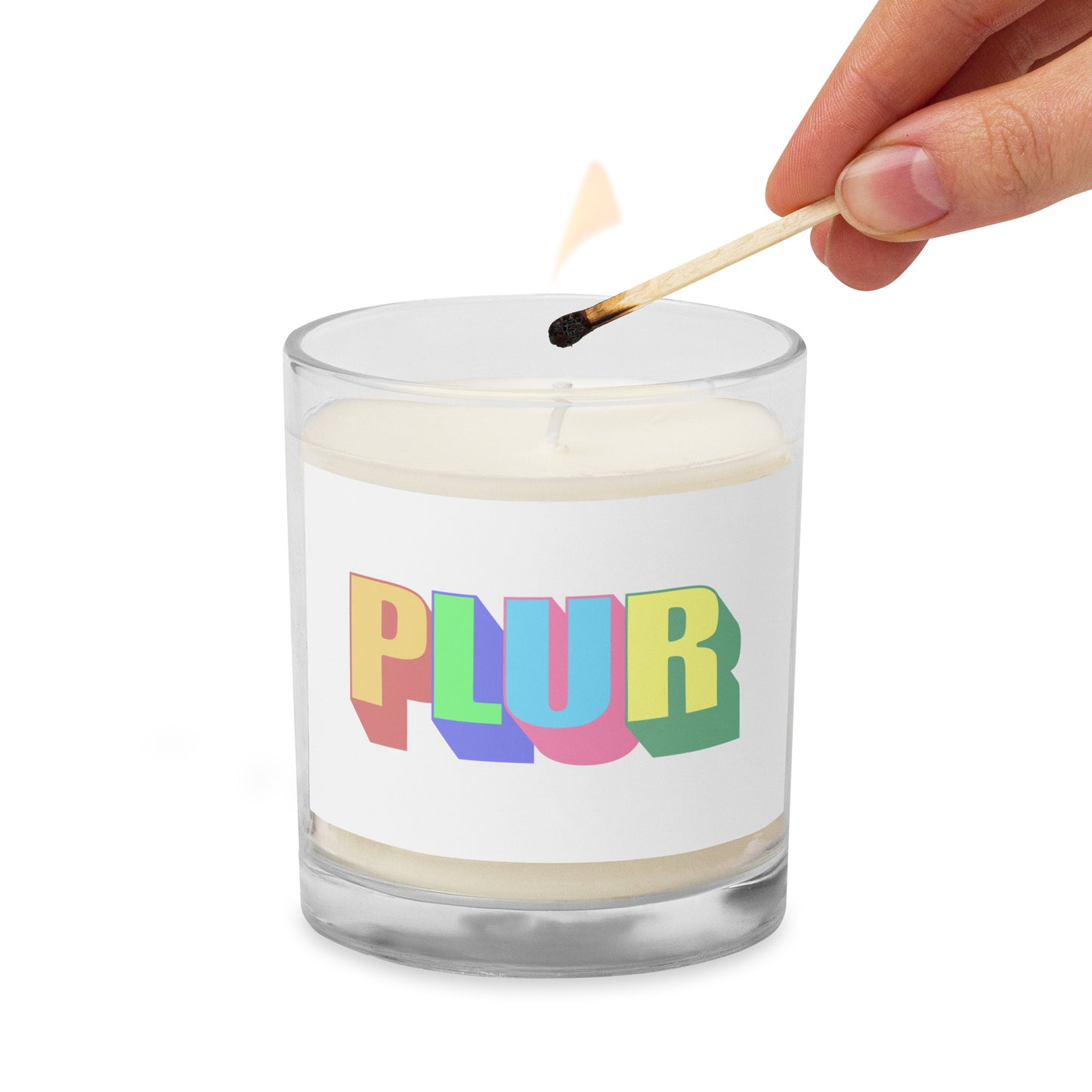 PLUR CANDLE Glass jar soy wax candle