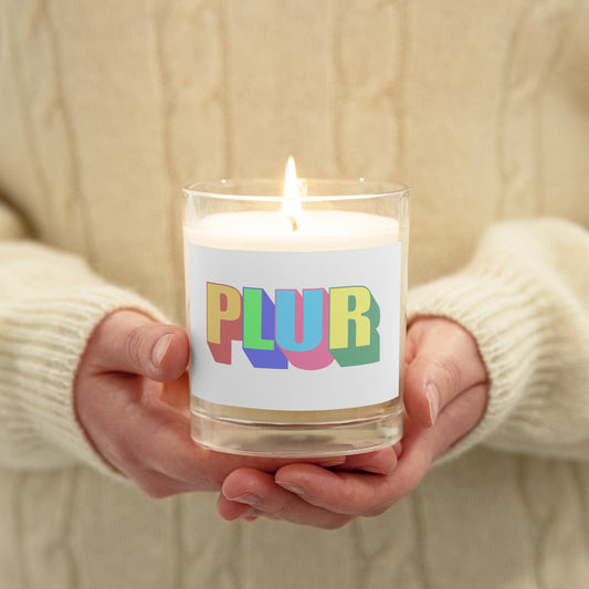 PLUR CANDLE Glass jar soy wax candle