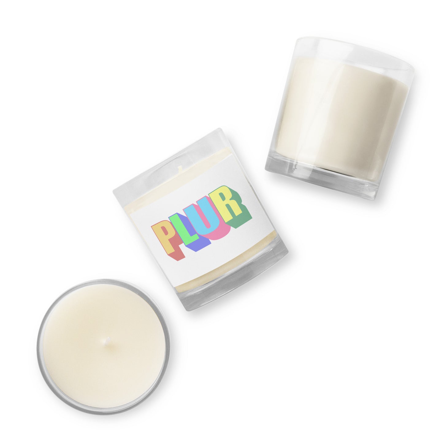 PLUR CANDLE Glass jar soy wax candle