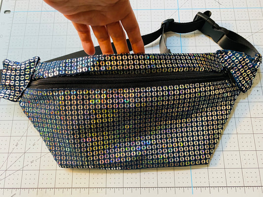 handmade sequin disco fanny pack
