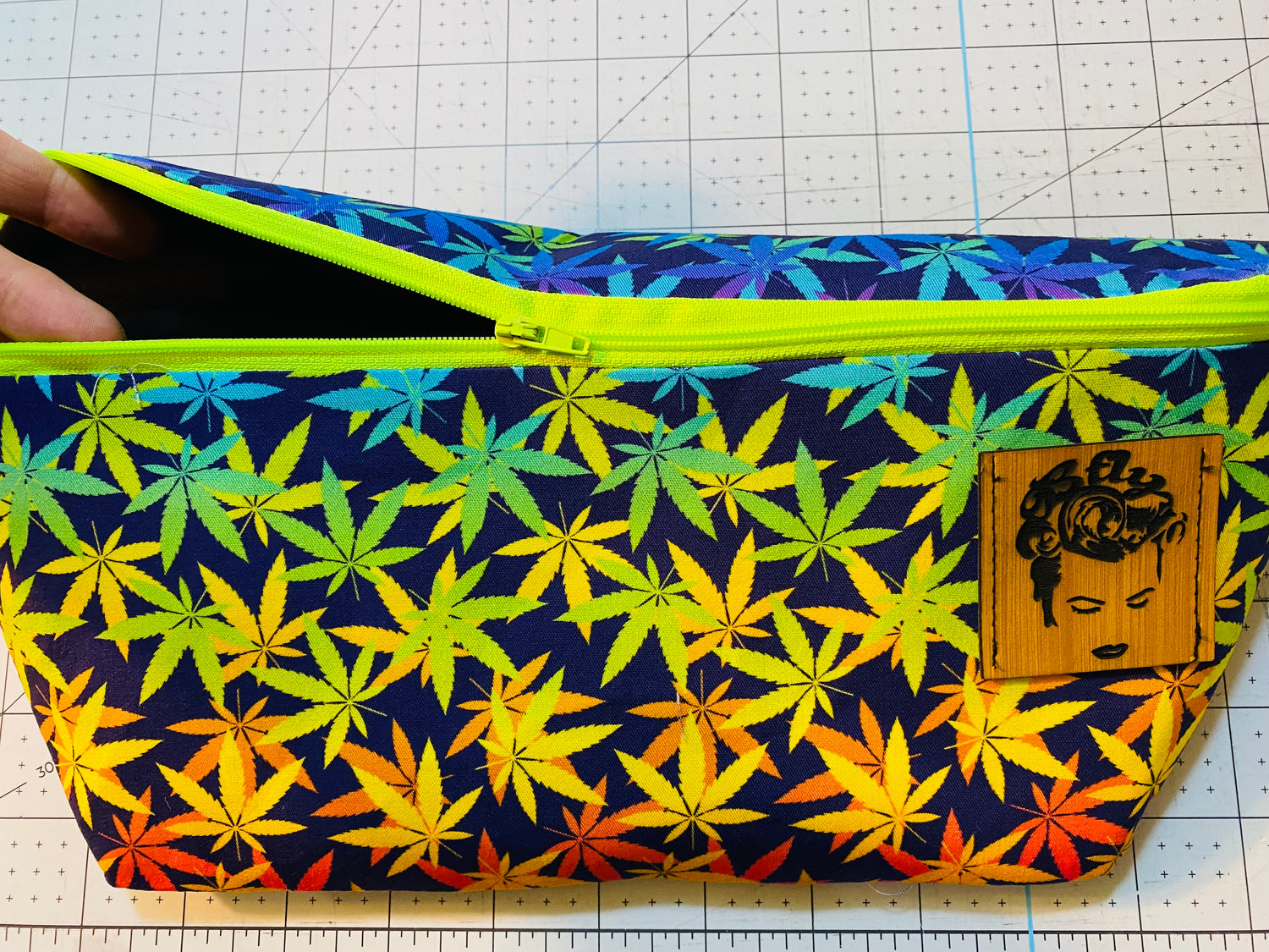 weed leaf fanny pack