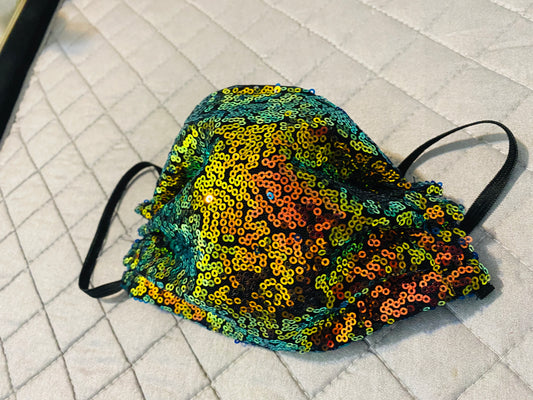 KOLKATA GOLD SEQUINS FACE MASK