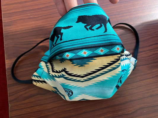 wolf pack custom cotton face mask tribal