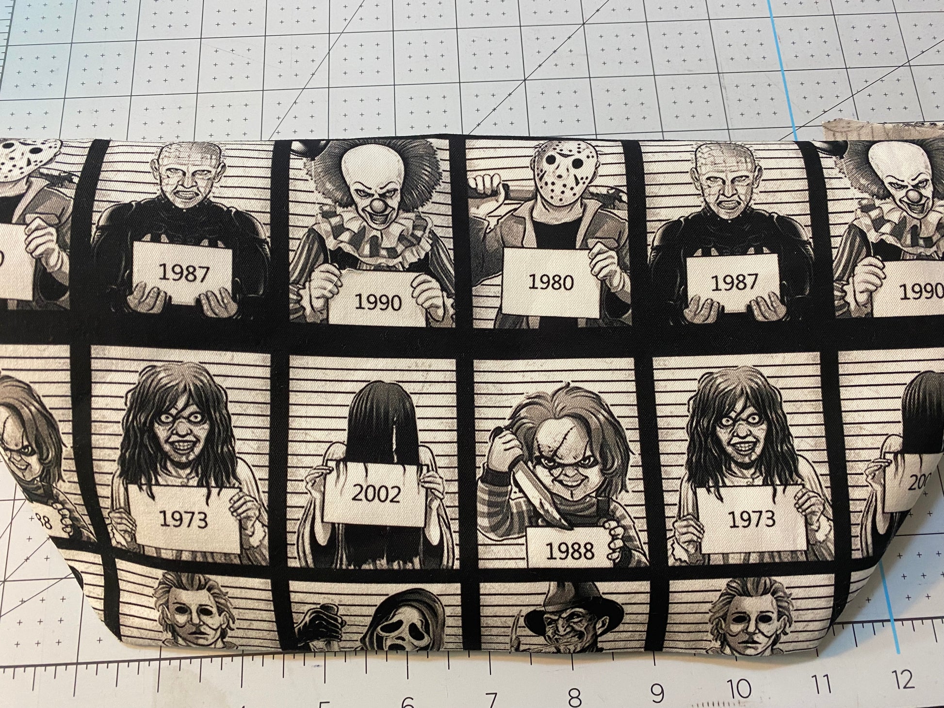 scary movies mugshot fanny pack