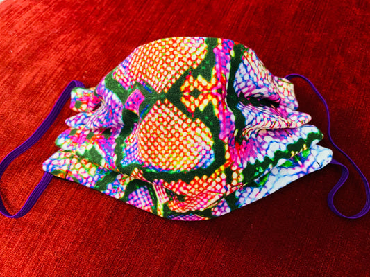 RAINBOW PYTHON FACE MASK