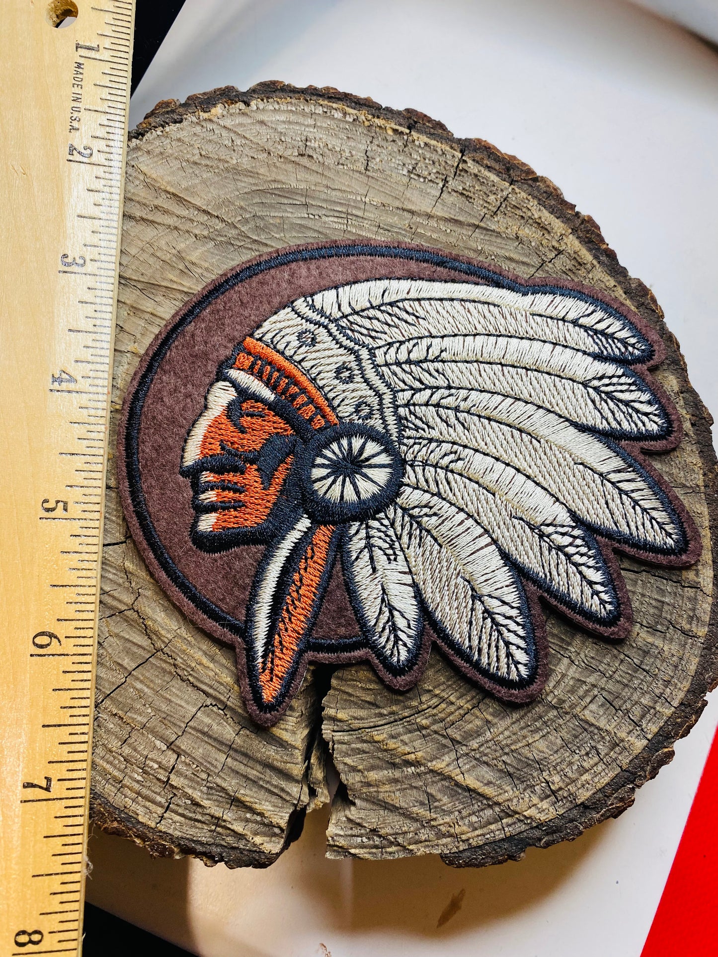 EL INDIO Indian head iron on patch