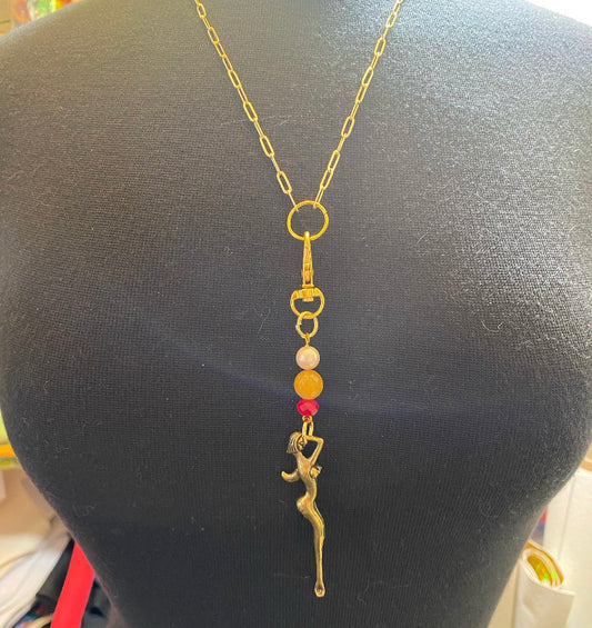 Goddess micro spoon necklace